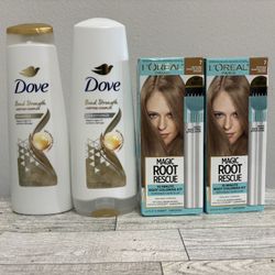 Dove Shampoo And Conditioner / L’Oréal Magic Root Rescue 7