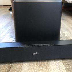 Polk Soundbar and Subwoofer