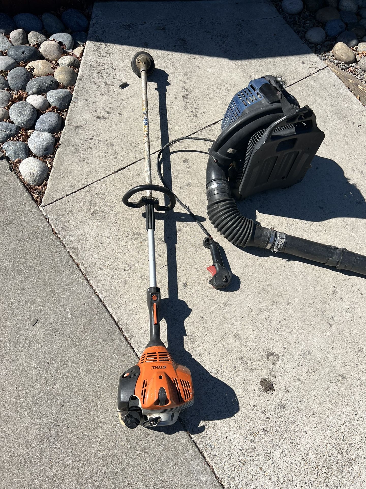 Stihl Weedeater & Shindawa Back Pack Blower Set