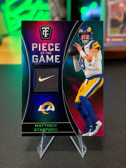 🔥 1/1 Matthew Stafford Nike Swoosh Patch – 2024 Totally Certified Piece of the Game – Rams