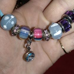 Murano Beaded Charm Bracelet