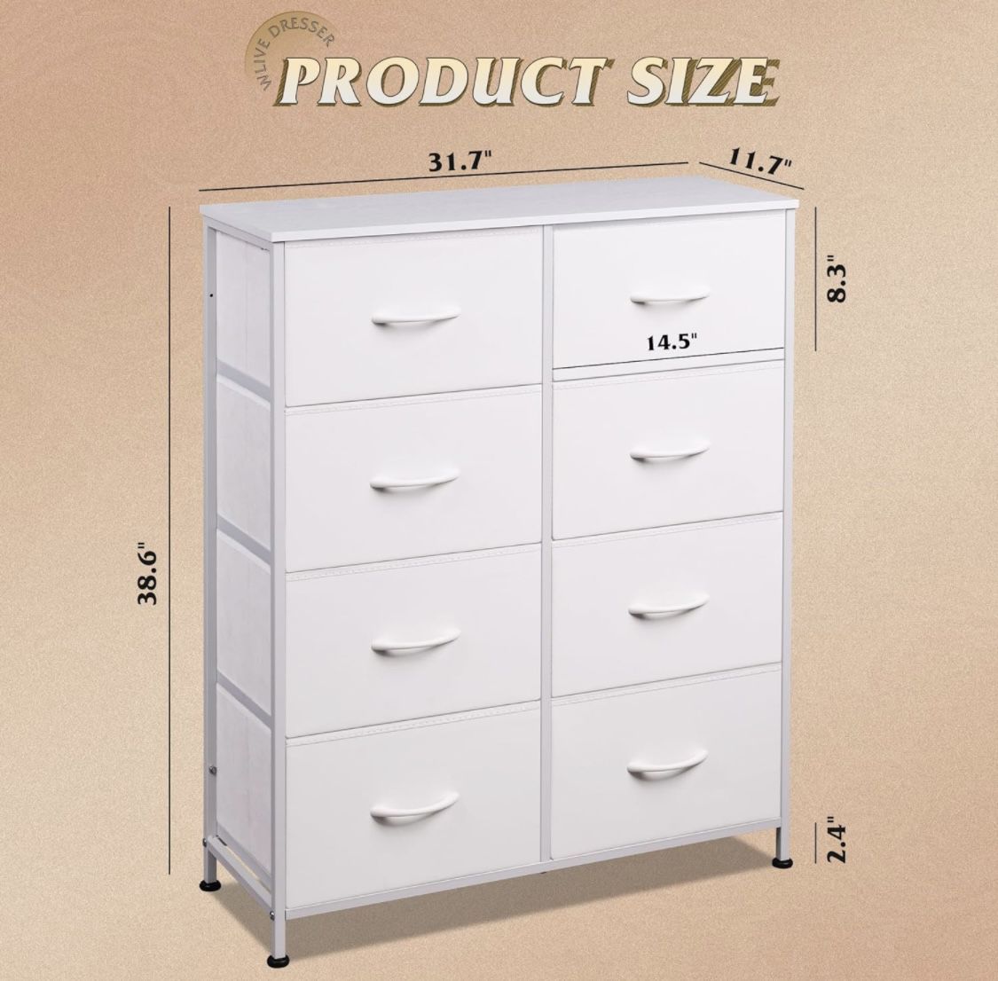 Brand New Pre Built White Dresser