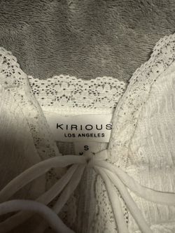 S Kirious white mesh tank top 