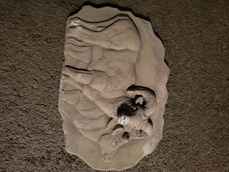 Stone Relief Wall Plaque Bighorn Sheep