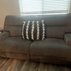 Reclining Sofa & Reclining Loveseat With Cup Holders & USB