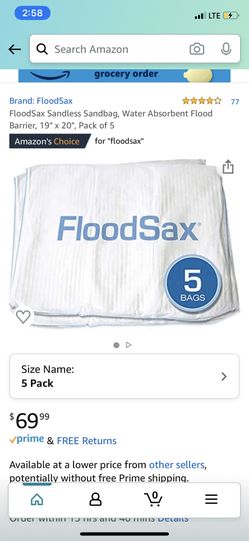 Flood sax Sandless sandbags prevent flooding