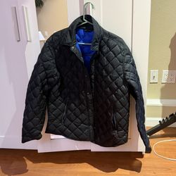 Black/Blue Puff Jacket