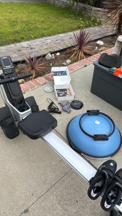Fitness section at yard sale