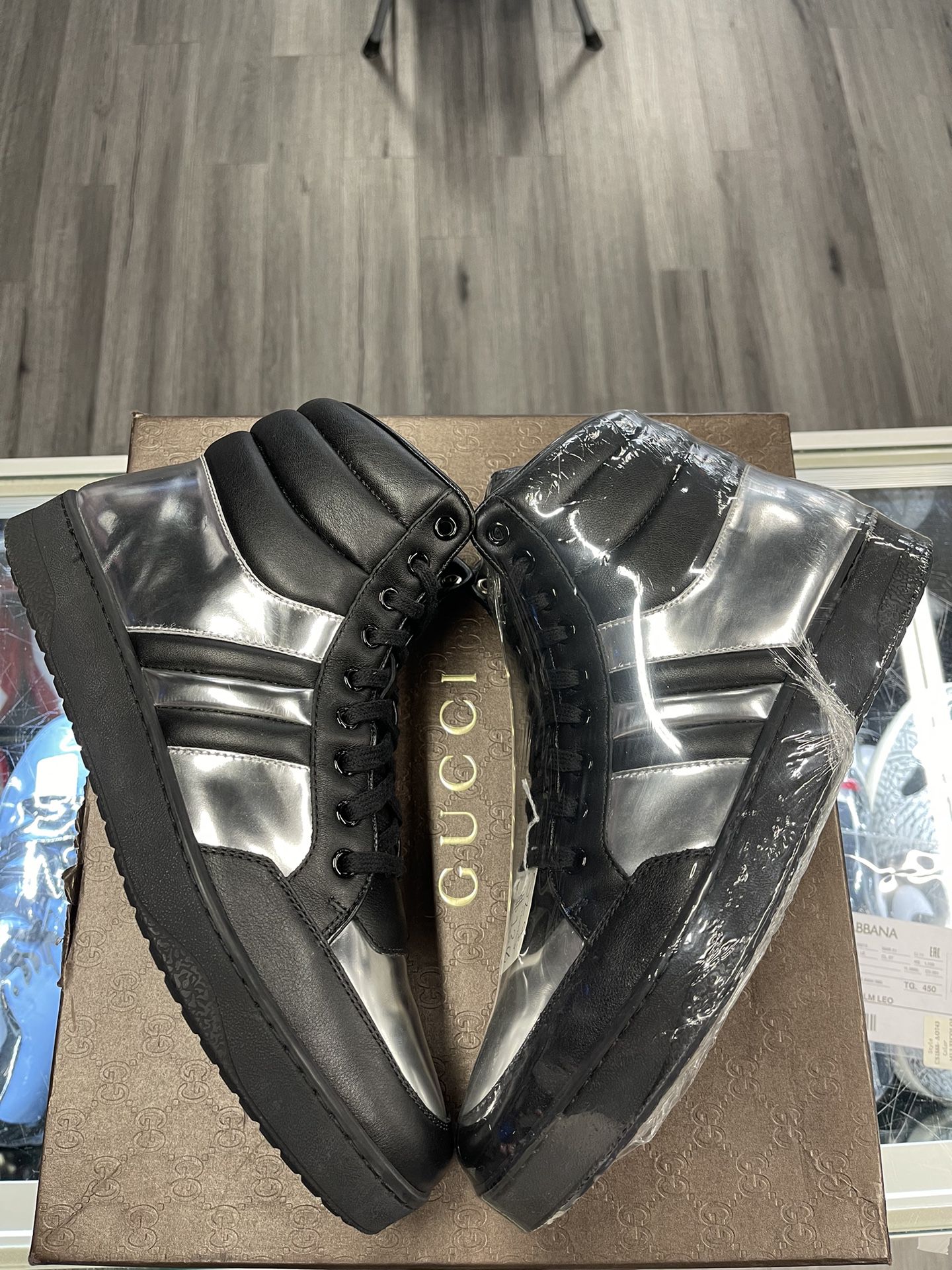 Gucci High Padded Leather “Black Silver”