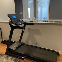 Sunny Health & Fitness Fully Assembled OneClick-Fold Smart Treadmill with Auto Incline
