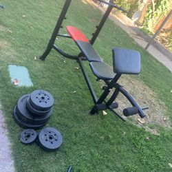 Bench And Weights $115