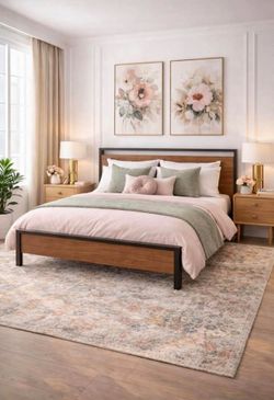 Queen bed Platform Bed Frame