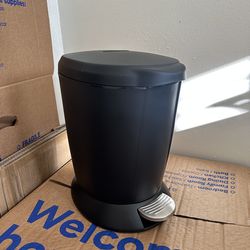Small black trash can