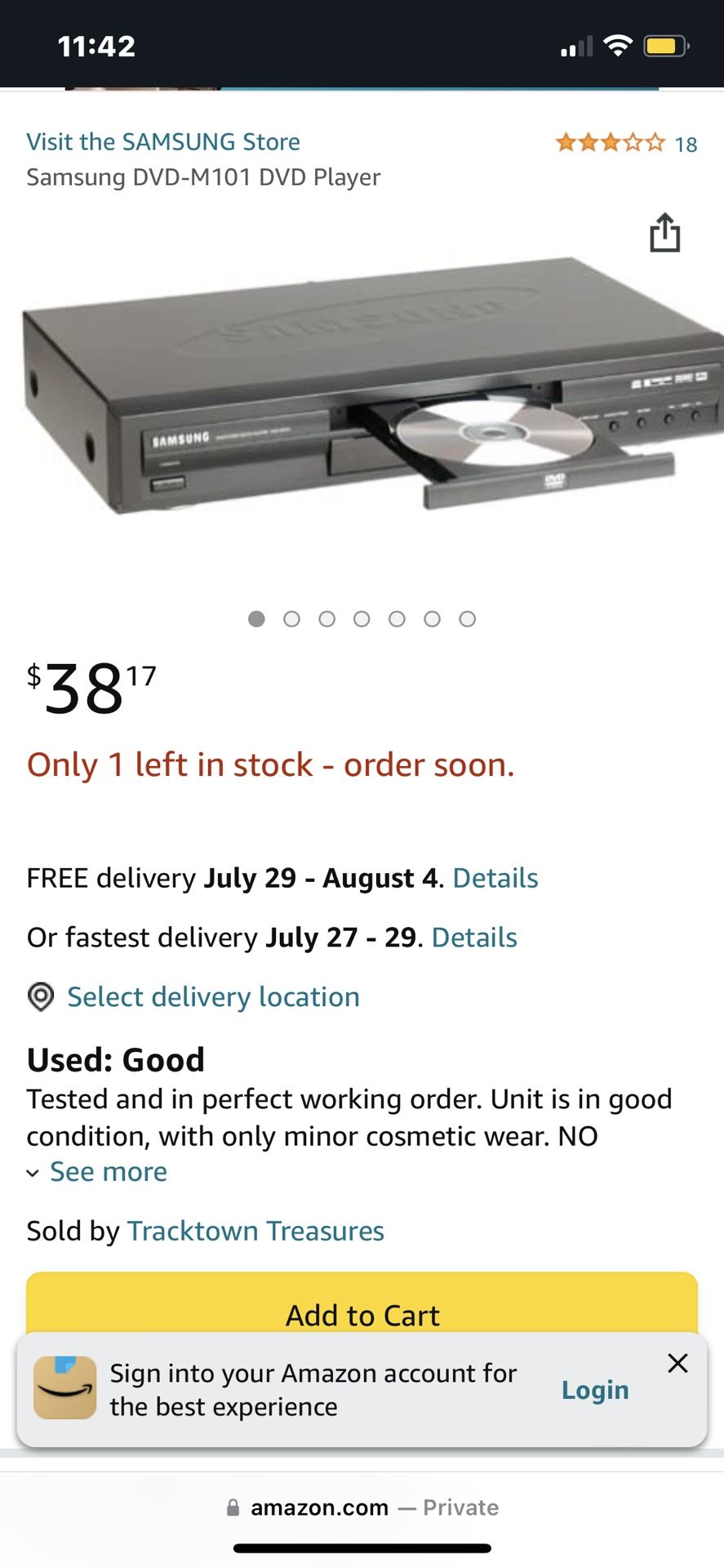 Samsung DVD-M101 DVD Player