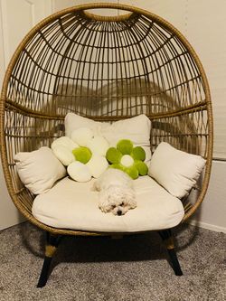 XL Eggshell Chair w/cushion set