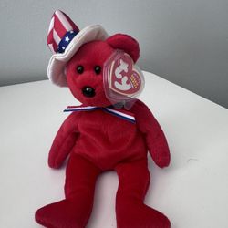 Ty Beanie Baby Sam Bear - Red