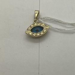 EYE PENDANT 14KT YELLOW GOLD 