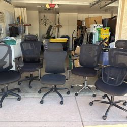 Black Office Desk Chairs (5)