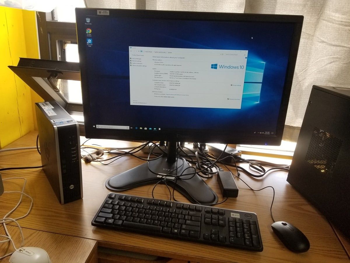 COMPLETE MINI HP DESKTOP WITH 27 INCH ACER MONITOR (SHOP14)