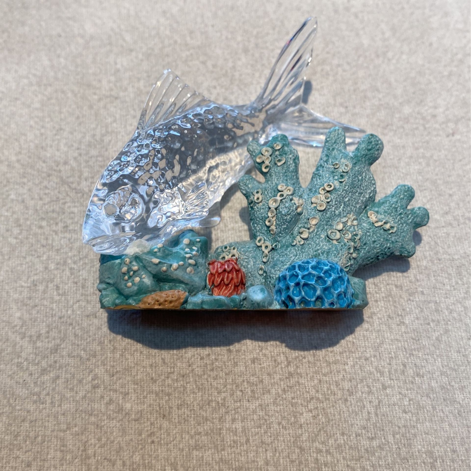 Beautiful Waterford, Crystal Fish, Swimming In Coral