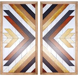 Wall Decor Set Wooden Western Wall