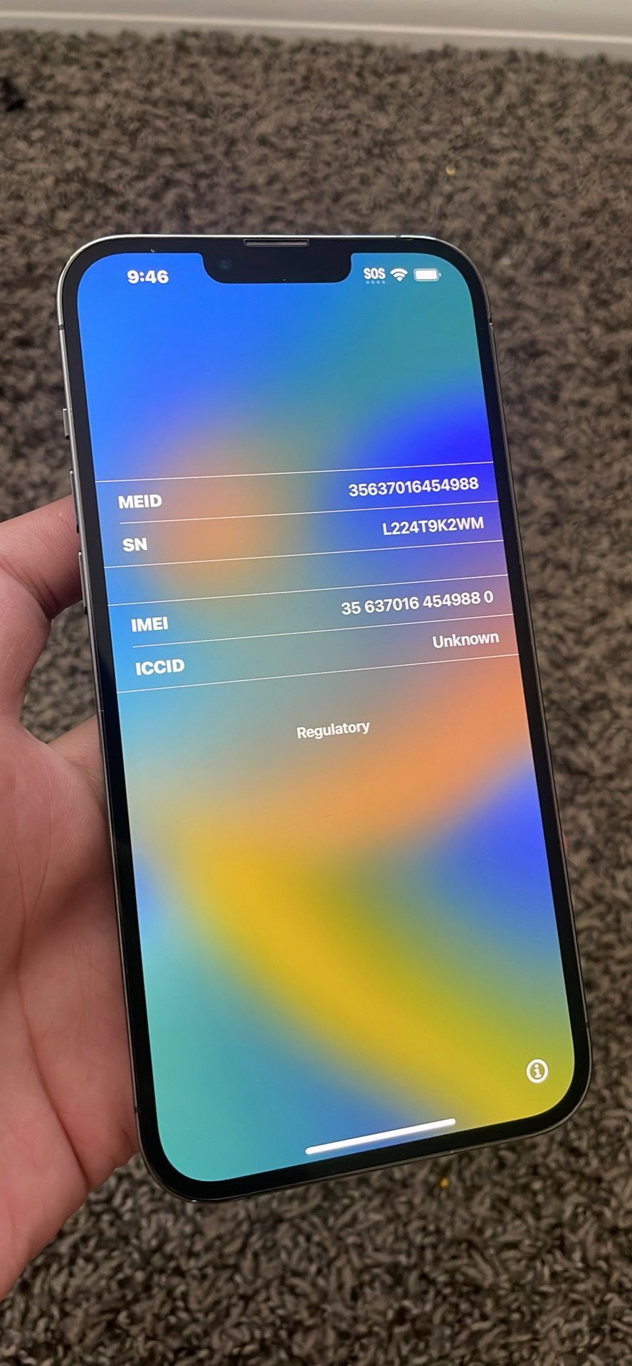 iPhone 13 Pro Max (iCloud Locked) β Mint, For Parts