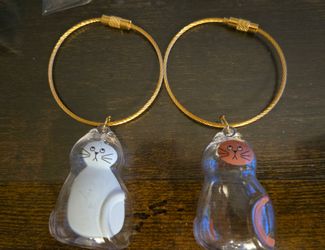 Kitten and Cat Keepsake Keychains