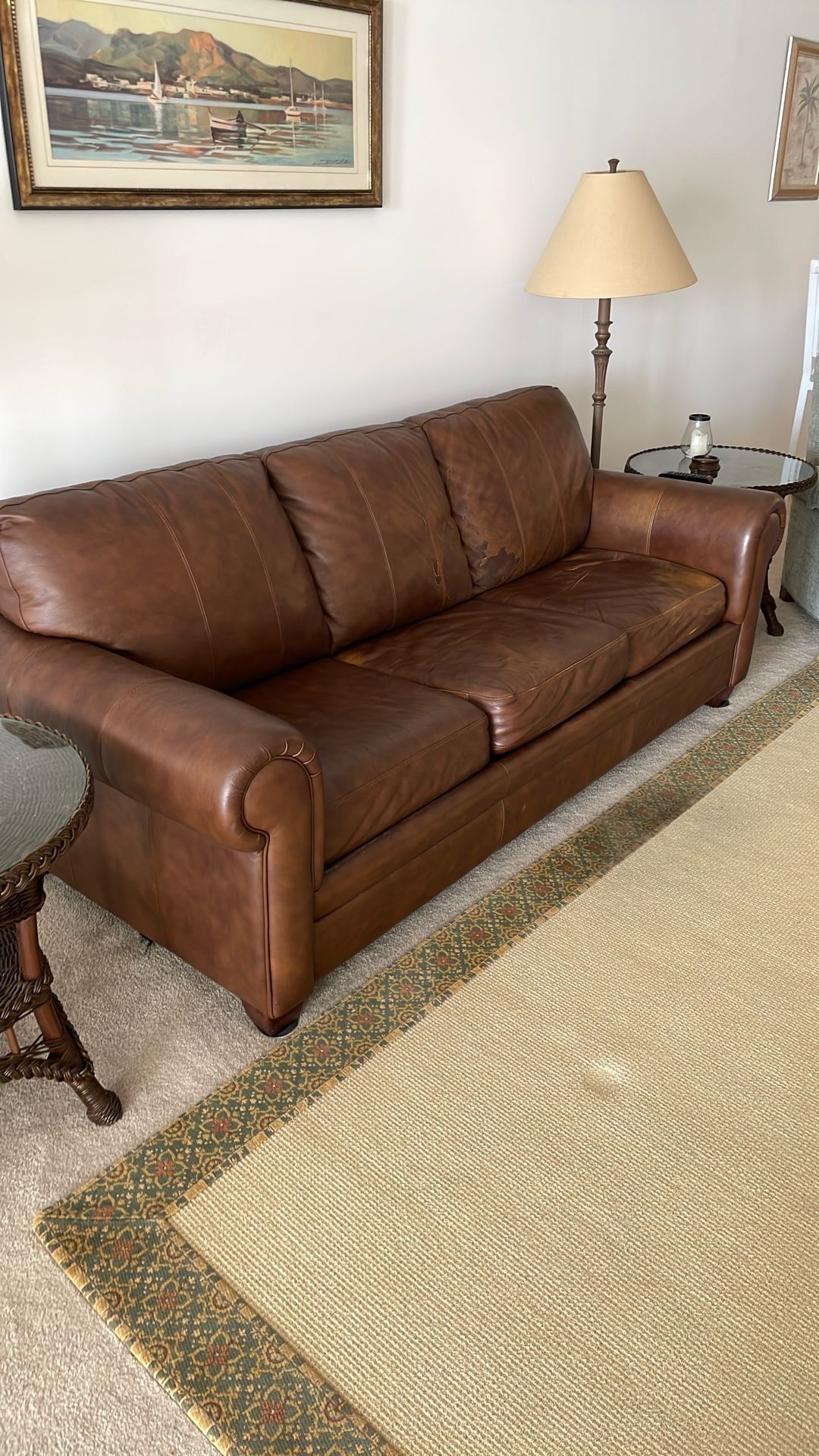 3-cushion Sleeper Sofa (Queen) Faux-Leather
