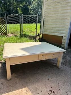Farmhouse Coffee Table with Storage Drawers