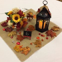 Burlap Table Overlays
