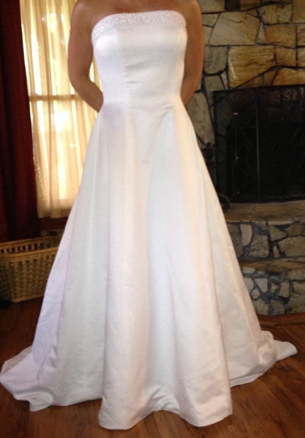 David’s Bridal Wedding Gown, White, Size 14