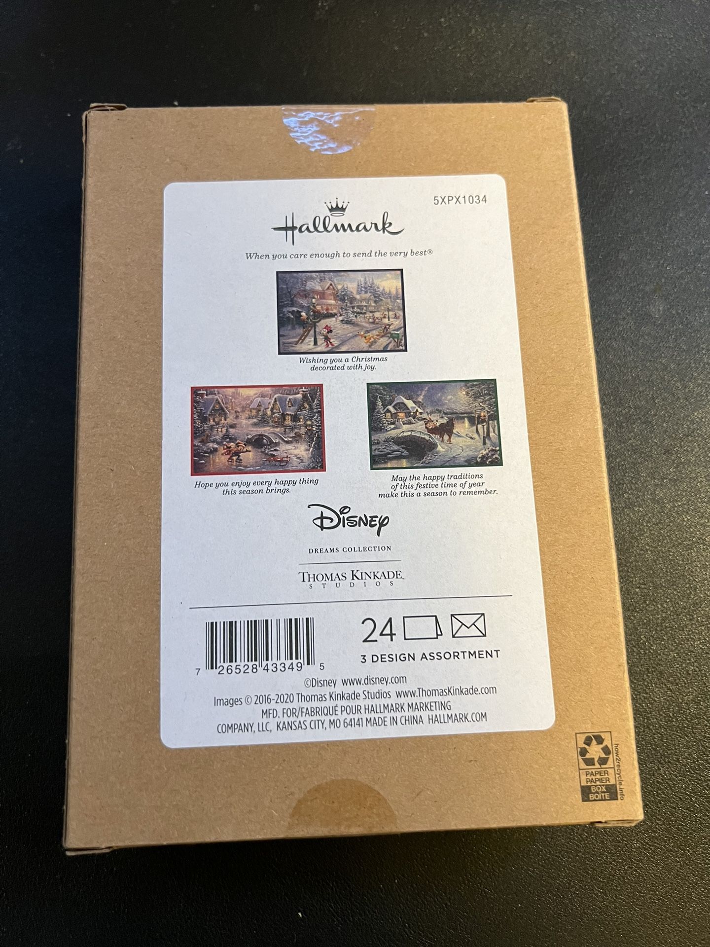 Hallmark Disney Christmas Cards. Unopened pack of 24.