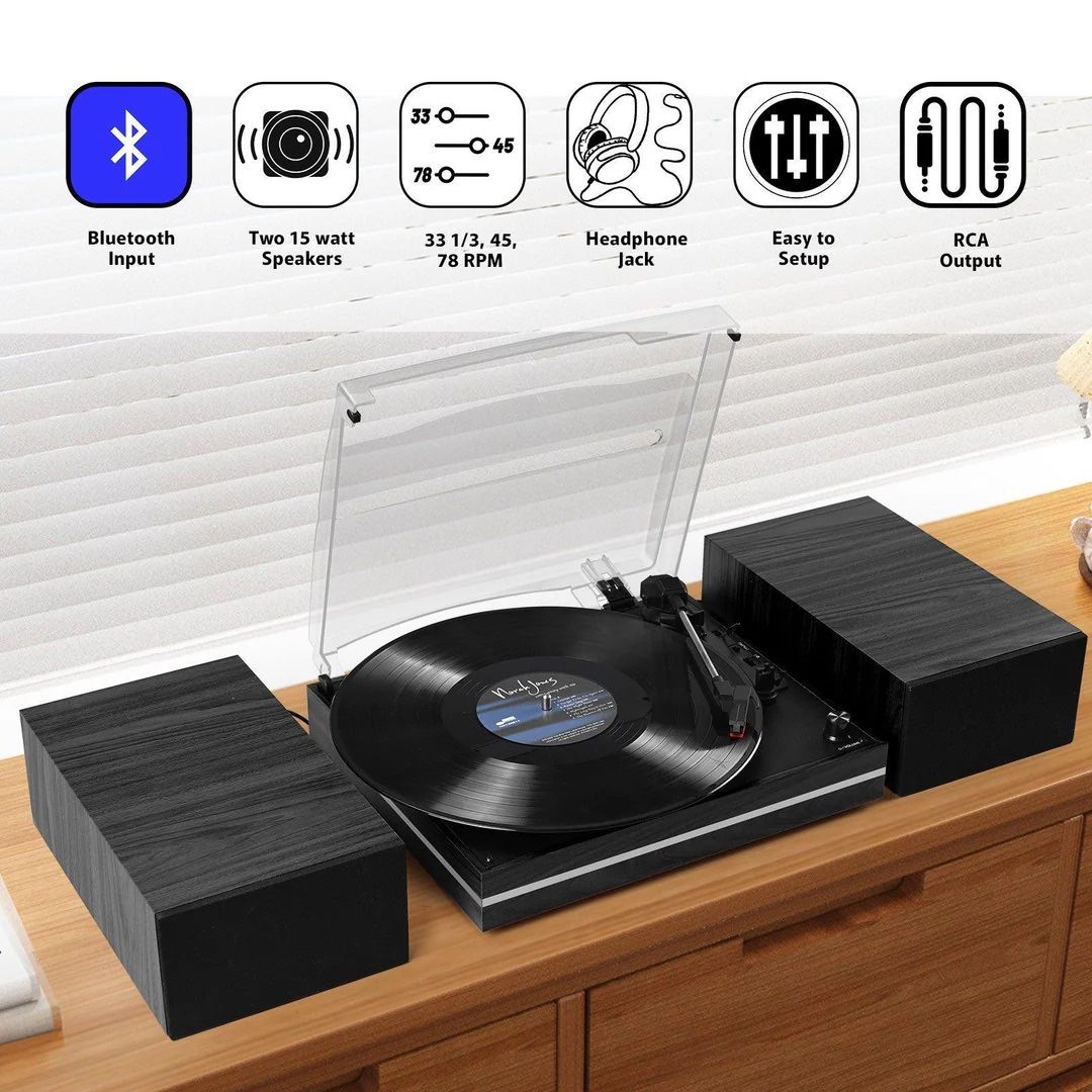 Retrolife Record Player (Speakers Not included)