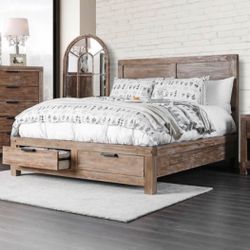 4pc Queen Bedroom Set With Dresser Mirror Nightstand