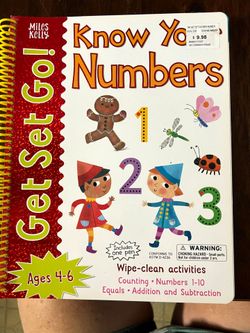 Miles Kelly Get Set Go Know Your Numbers Wipe-Clean Book