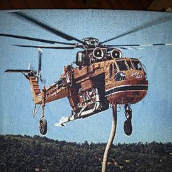 Tapestry Blanket Fire helicopter snorkel Elvis Sikorsky Skycrane National Guard