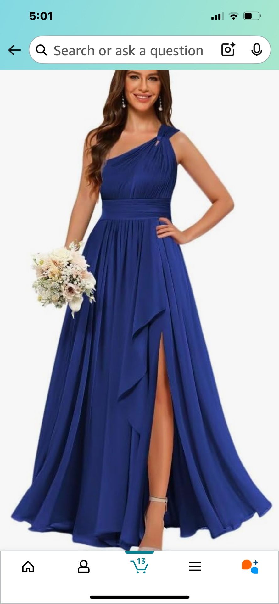 Brides Maides Royal Blue Dress