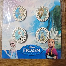 2013 Disney Booster Trading Pin Set Frozen - Anna, Elsa, Olaf & Arendelle Castle