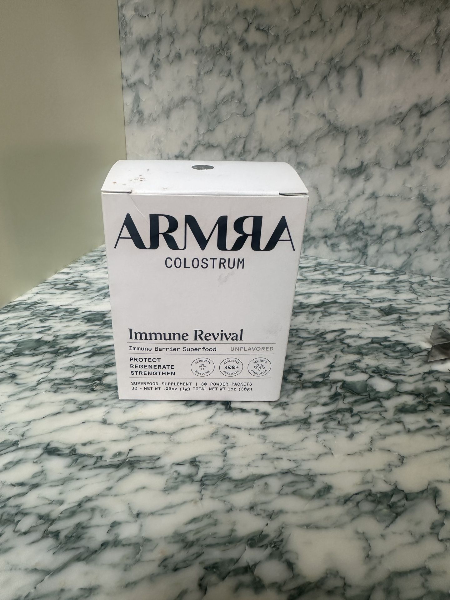 ARMRA, Colostrum Superfood Supplement – Immune Revival, Immune Health & Gut Support, Protects 30 Powder Packets