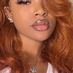 Ginger Body Wave Lace Front Wigs Pre Layered, 18 Inch Short Wavy Glueless Wigs Pre Plucked  #69