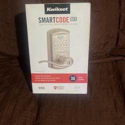 Kwikset 917 SmartCode Satin Nickel Keypad Electronic Single-Cylinder Tustin Door Lever Featuring SmartKey Security