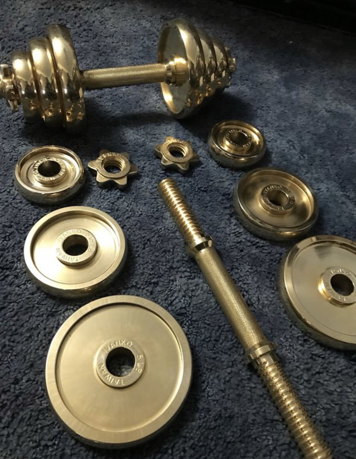 IVANKO, "22 KARAT GOLD PLATED" Adjustable dumbbells
