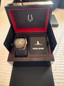 Bulova Latin Grammy Gemini Quartz Rose Gold Stainless Steel Accent with Curved Mineral Crystal and Black Silicone Strap Watch
