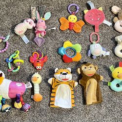 Baby Rattle/Plush Toy/ Teether Lot 