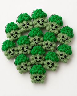 Handmade Crochet Broccoli Keychain