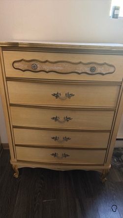 French Provincial Tall Dresser Chest