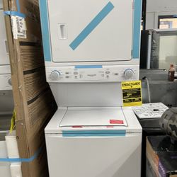Frigidaire 27β Washer And Dryer Stackable In White New Open Box