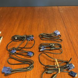 Blue VGA Blue Cable - Desktop Laptop Projector - 6 Available Price for each
