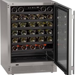 Marvel Northland Collection 24” Single Zone Undercounter Wine Refrigerator, 6 Full-Extension Wine Racks, Stores up to 49 Bottles of Wine, Indoor/Outdo