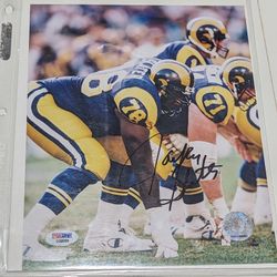 Los Angeles Rams HOF Jackie Slater Autograph 8x10 Photo